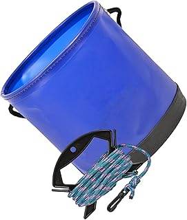 スイムリー Cubo de pescado integrado portátil plegable con cuerda, cubo de pesca colorido, cubo de agua