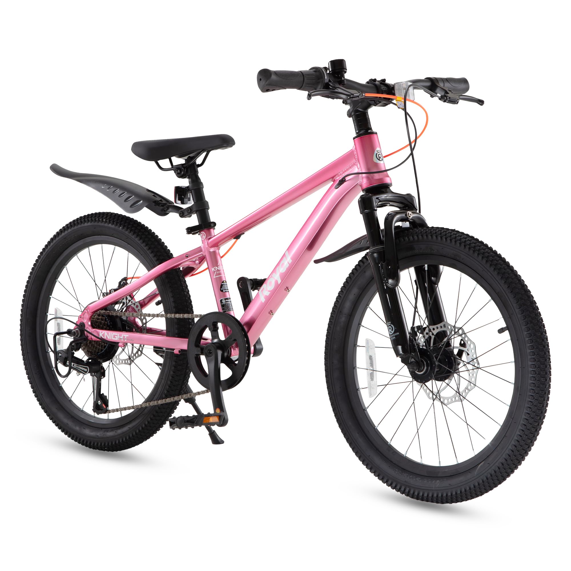RoyalBaby Kids Mountain Bike for Boys and Girls, Ultra-Light Aluminum 20-26 Inch Wheel Bicycle for 6-14 Years Old Children, 7/21-Speeds Drivetrain