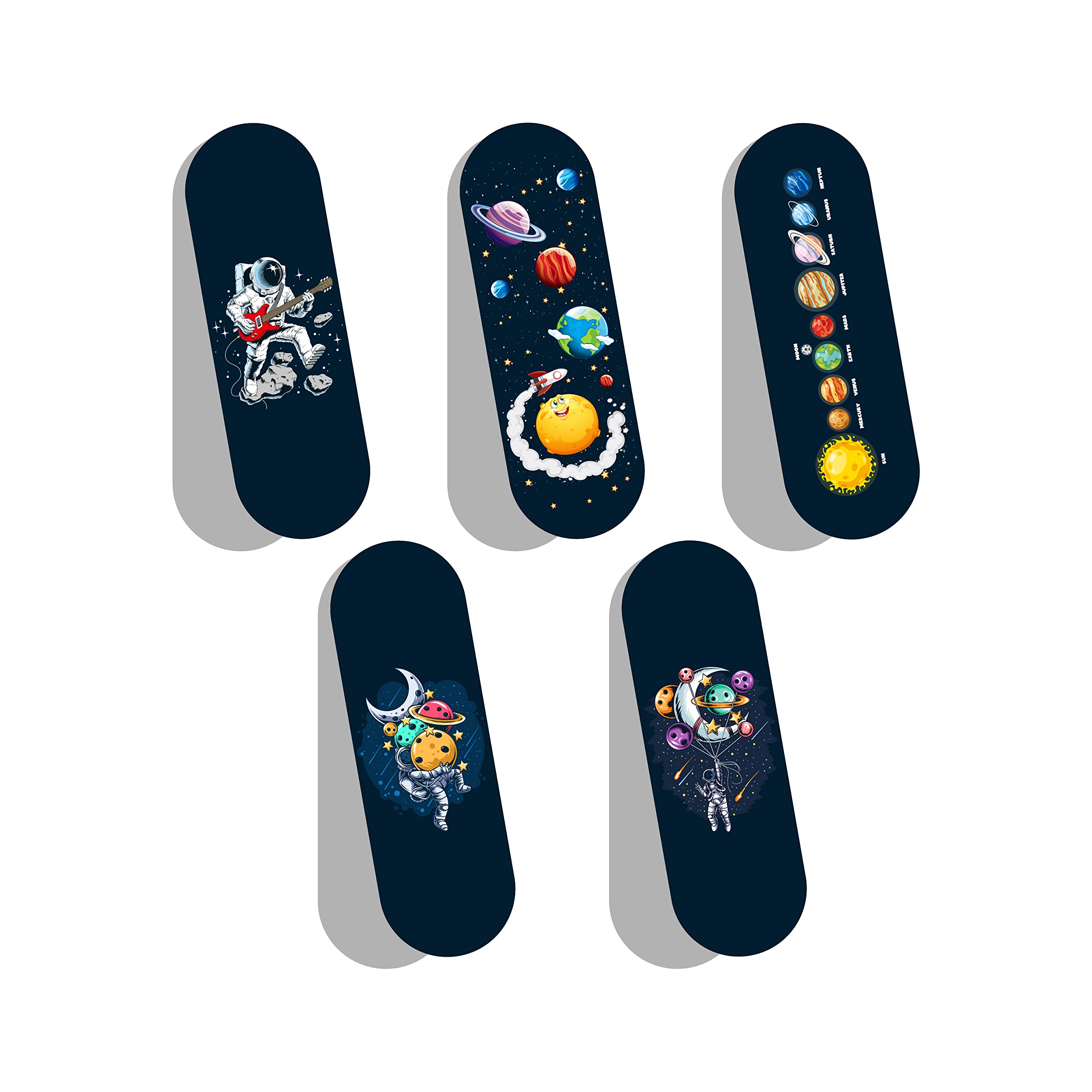woopme® 5 PCs Astronaut in Space Magnetic Bookmark for Students Kids Book Lovers Readers Gift Magnetic Page Clips Folding