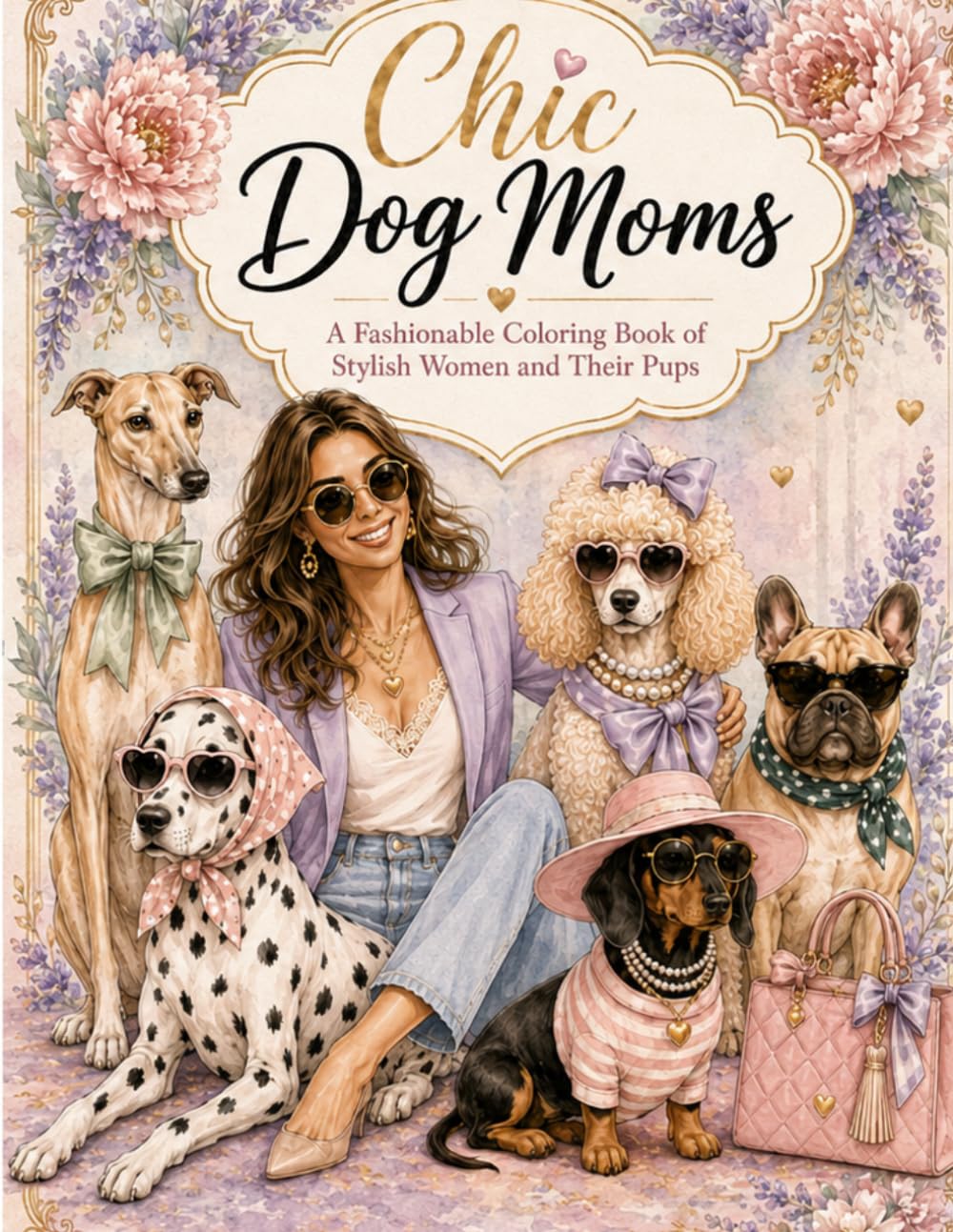 Chic Dog Moms: A Fashionable Coloring Book of Stylish Women and Their Pups