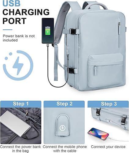 Miniatura 3 de VECAVE Mochila de viaje para laptop, mochila aprobada para vuelos,Mochila deportiva para universidad casual, O-azul-2, Backapck para portátil