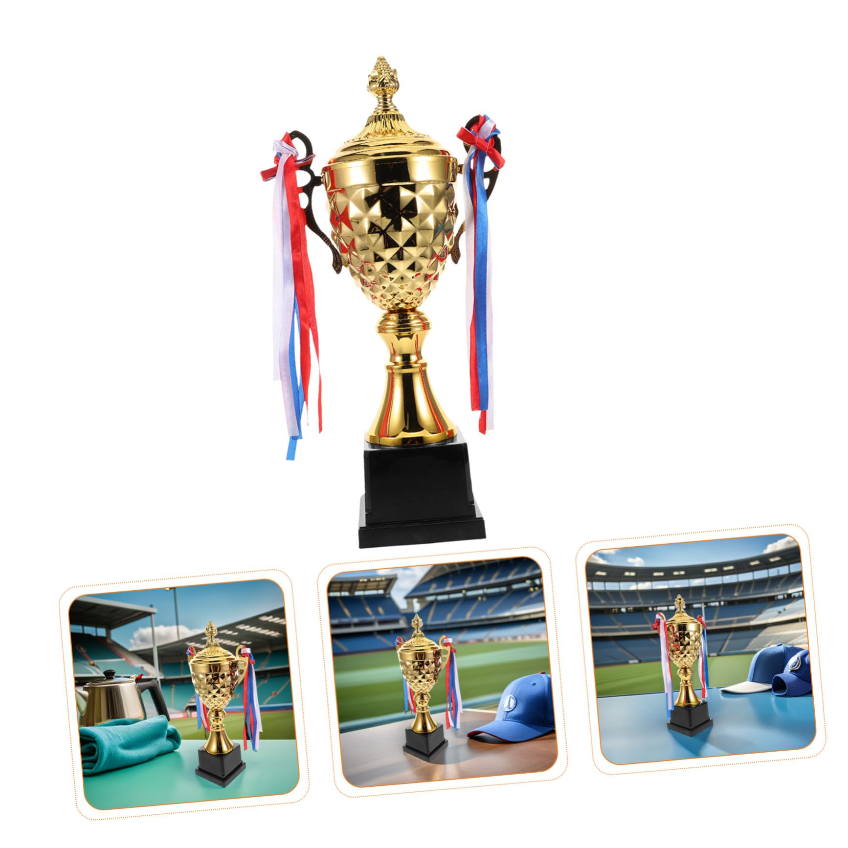BESPORTBLE Großer Metall-Pokal Sports Trophy Cup Gold Glänzend für Fußball Basketball Golf Gewinner Turniere Teamwettbewerbe Festival und Party Auszeichnung