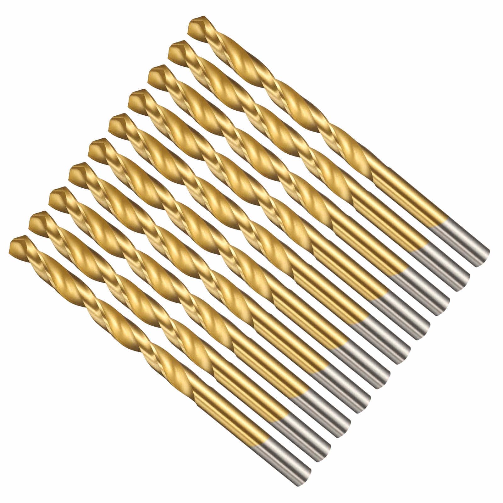 CoCud 6.7mm Drill Bit, 17/64" Cutting Diameter, 4241 HSS TiN Coated 118° Cutting Angle Versatile Jobber Bits