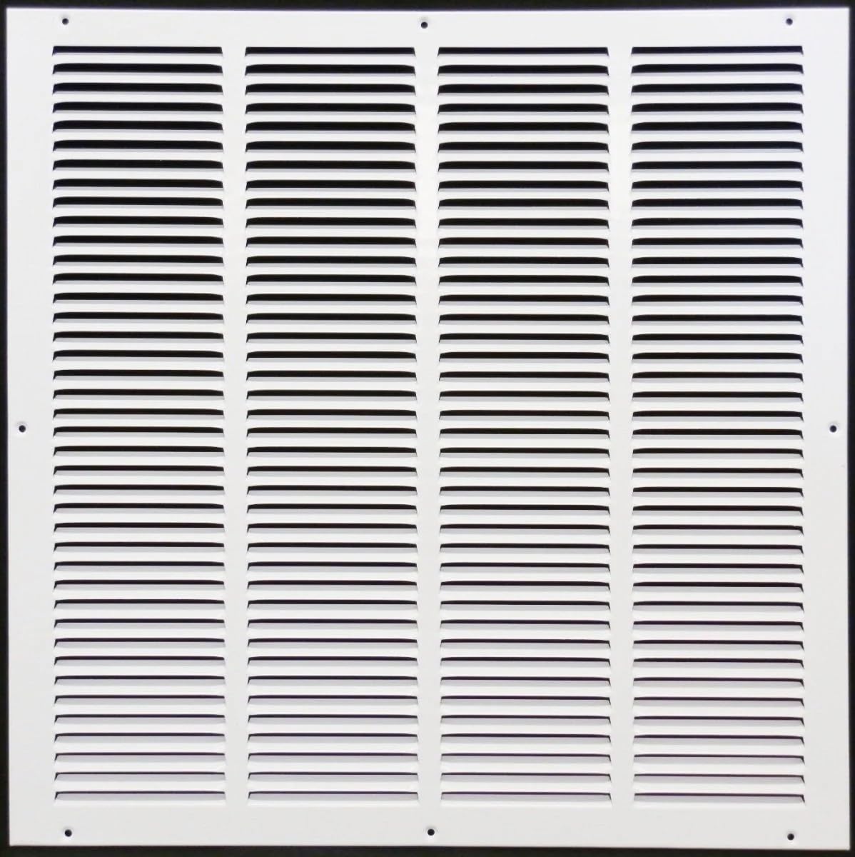 14'' x 8'' [Duct Opening] Flat Stamped Steel Return Air Grille by - Sidewall and Ceiling - HVAC Premium Vent Duct Cover - White [Overall Dimensions: 15.75''w X 9.75''h] — view 33