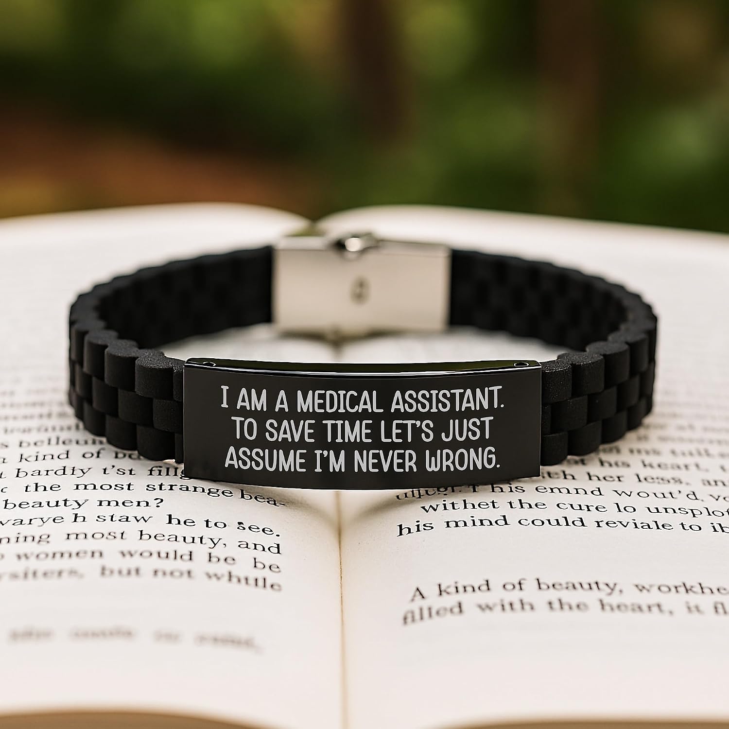 Medical Assistant Gifts from Friends, For Medical Assistant Graduation Unique Inspirational Quote Glide lock Clasp Bracelet