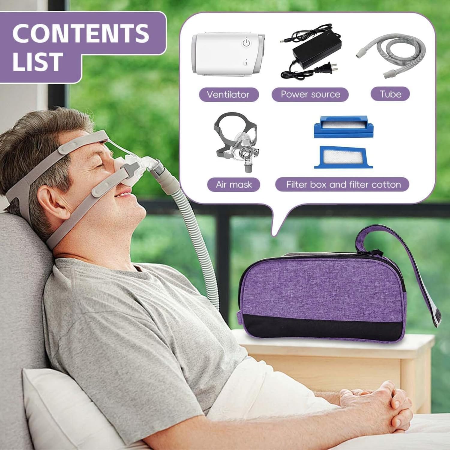 Lightweight Respiratory Equipment Bag Casewith Interconnected Zippers Reinforced Handle and Spacious Pockets for Travel Respiratory Machine Case