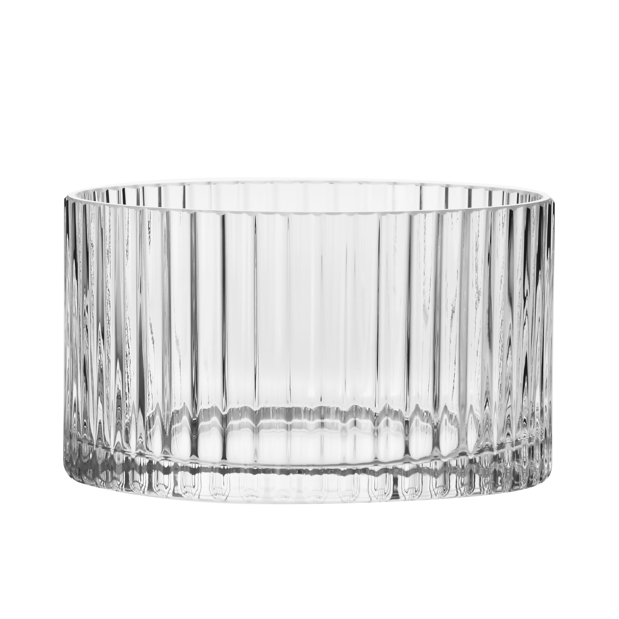 Krosno Ensaladera acanalada Sparkle | 16 cm | Colección Sparkle | Ideal para frutas, ensaladas y aperitivos | Para casa, restaurantes y fiestas | Apto para lavavajillas | Cristal sin plomo