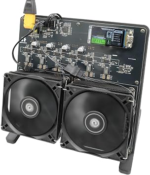 New NerdOCTAXE Rev3.1 200W 12TH/S Bitcoin Miner, 16J/TH Efficiency Crypto Machine, 50dB Low Noise for Home Use and Open Source Mining Machine with BM1370 Chip, by OEMGMINER (Black)