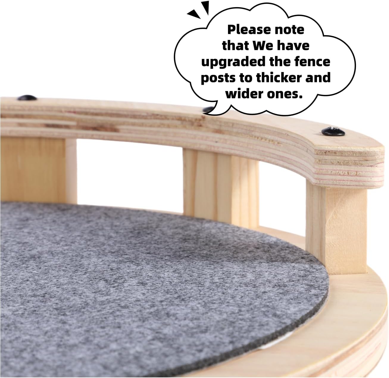 SHENGOCASE 2-Pack Cat Tree Tower Accessories Replacement Parts with Fence, Perch, Step, Platform Add-ons for Floor to Ceiling Cat Tree (13.8" x 17.7")