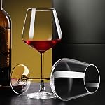PARACITY Wine Glasses, Hand Blown Crystal White and Red Wine Glasses, Burgundy Wine Glass for Red and White Wine, Christmas Gifts, 16oz Red Wine Glasses for Women, Men, Wedding and Birthday (2)