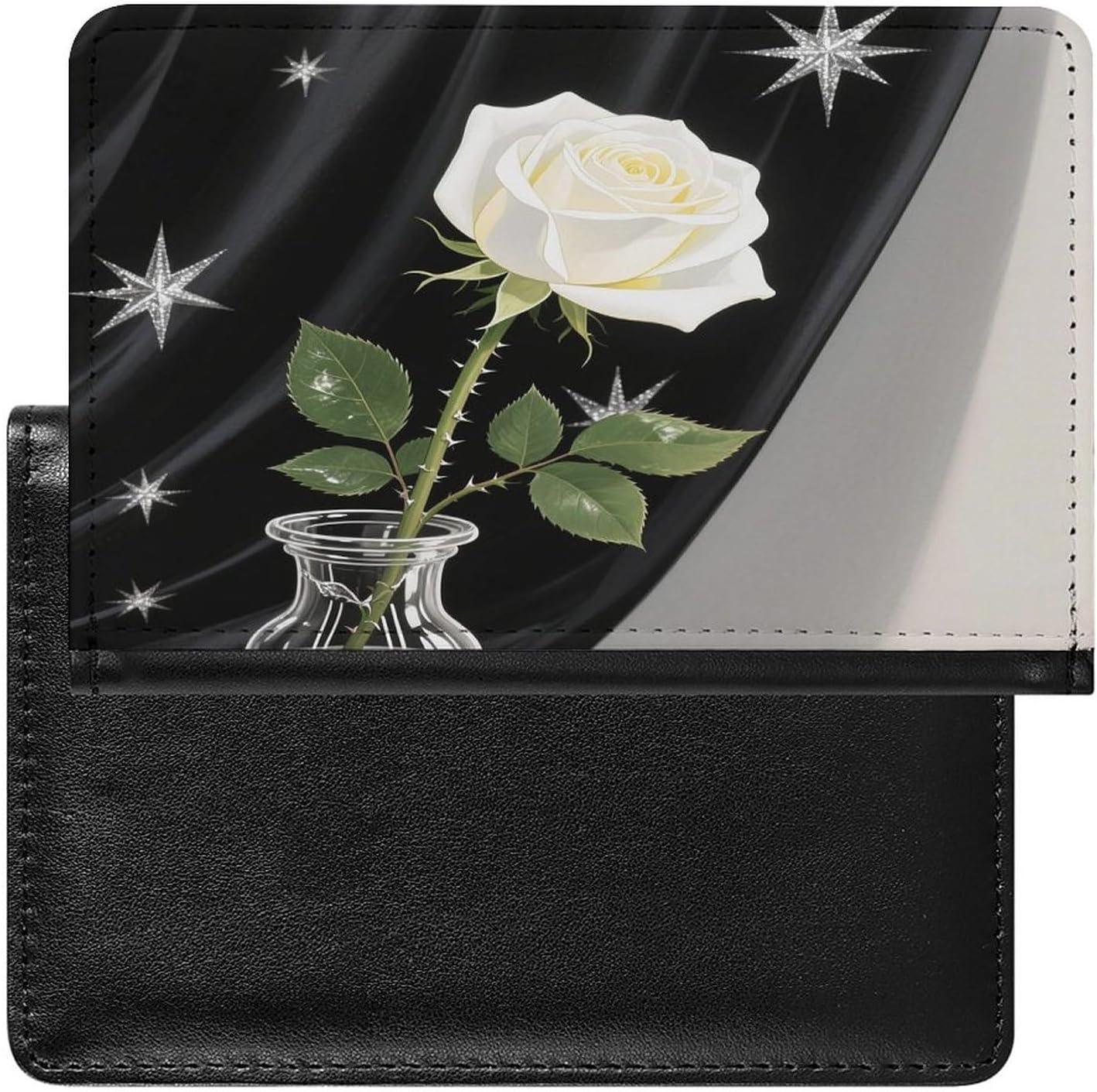 Rose Flower Passport Holder for Travel