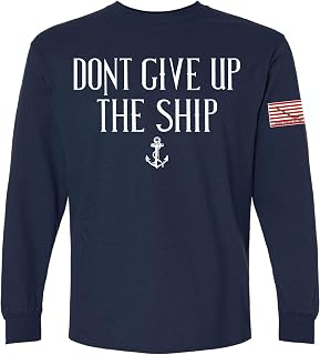 Gadsden and Culpeper Historical Don’t Give Up The Ship Longsleeve T-Shirt - Navy