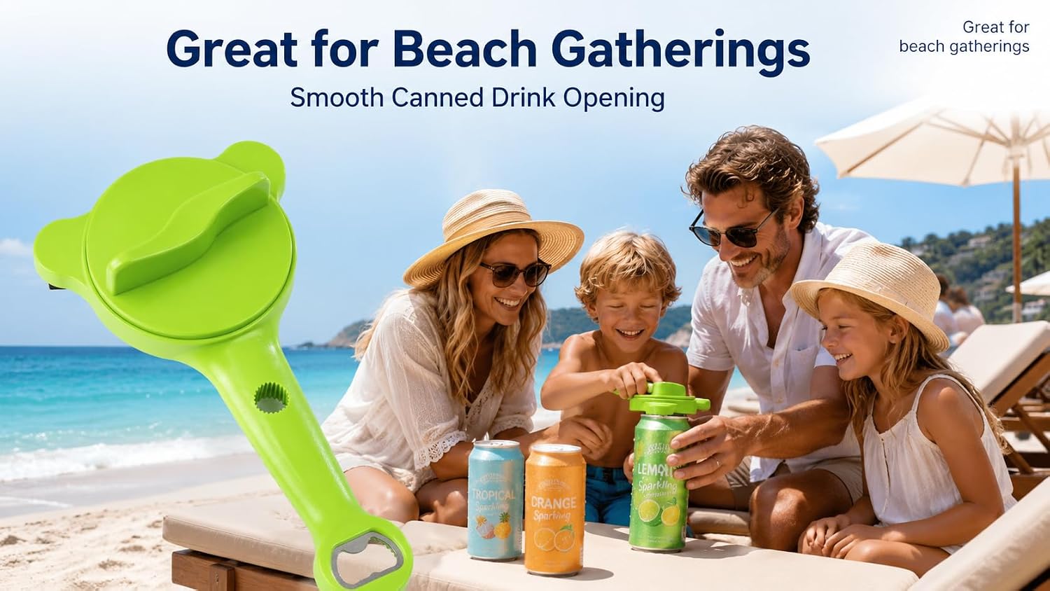 Easy Grip Bottle Opener for Seniors, Arthritis & Weak Hands, 4 in 1 Adjustable Jar Can Bottle Opener, Non-Slip Labor Saving Kitchen Gadget