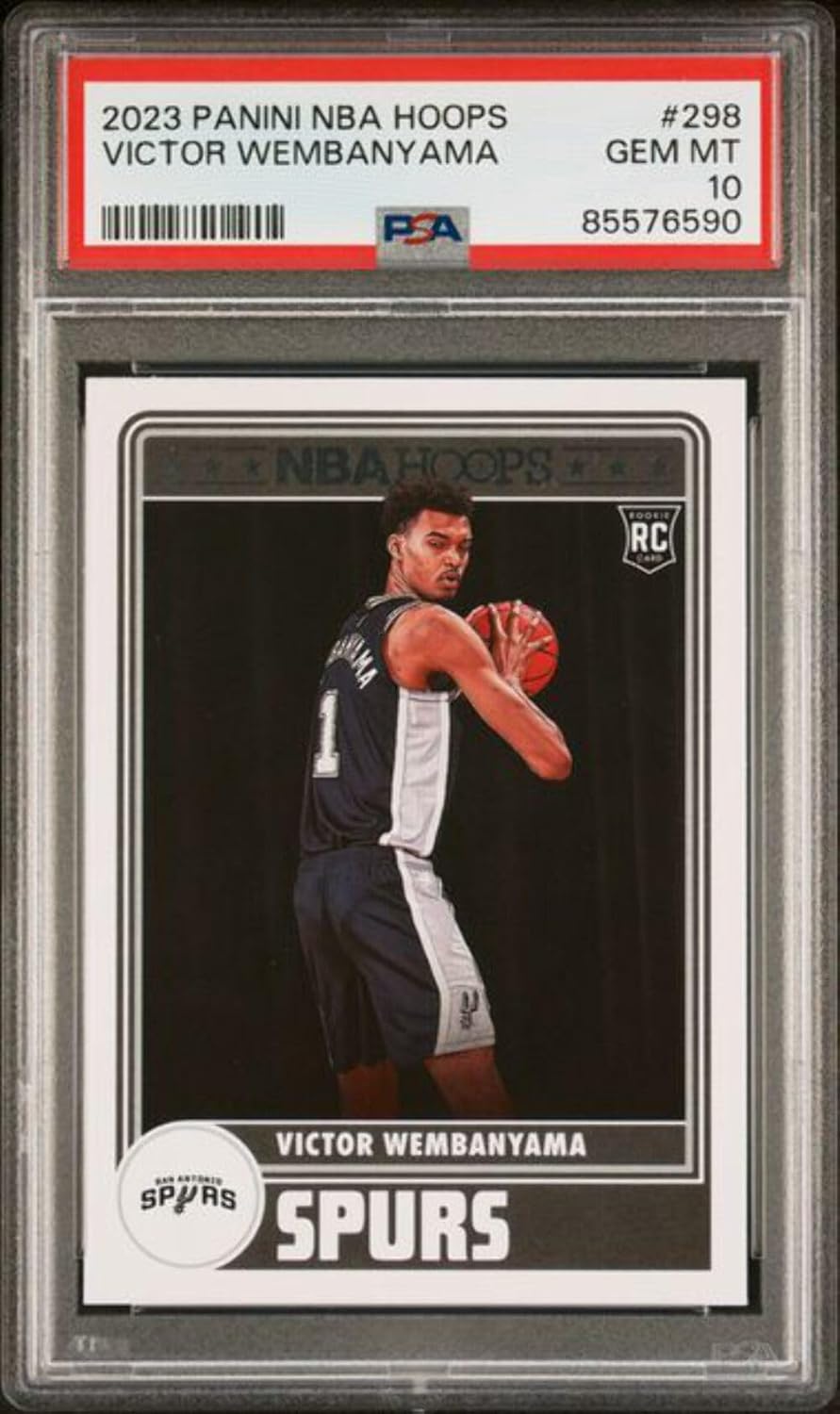 Graded 2023 Panini Hoops Victor Wembanyama #298 Rookie RC Basketball Card PSA 10 Gem Mint