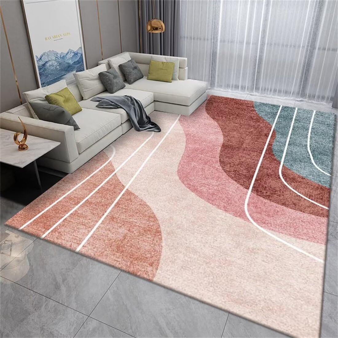 Tapis de chambre doux style traditionnel déco balcon 60x90cm