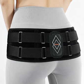 Sacroiliac SI Joint Hip Belt for Women Men 8X Compression Max M/L Black