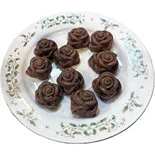 10-Piece 2OZ Chocolate Gourmet Homemade Snack with Nuts Small Rose Shape Chocolate-SMALLROSE-NF