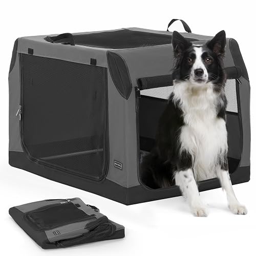 PETSFIT Dog Travel Crate 36 Inch Gray