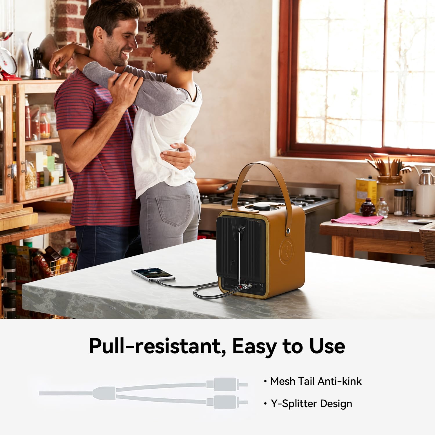 SAMZHE Cable RCA de 3,5 mm a RCA, adaptador de audio RCA macho a auxiliar, adaptador de audio de alta fidelidad, carcasa de metal, divisor en Y, cable auxiliar 1/8 conector para smartphones, altavoces