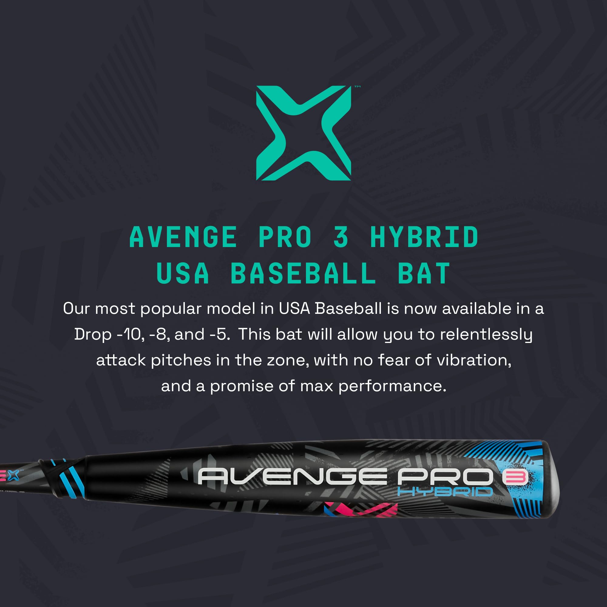 Axe Avenge PRO 3 Hybrid USA, Mazza da Baseball Unisex-Adolescente