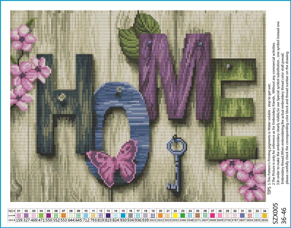 Awesocrafts Kreuzstich-Set 'Palm Springs' – Entspannendes Bastelset Mit Stoff & Garn