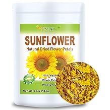 100% Natural Dried Sunflower Petals, 0.5oz15g, Food Grade Sunflower, Perfect for Smoothie, Soap, Candle Making
