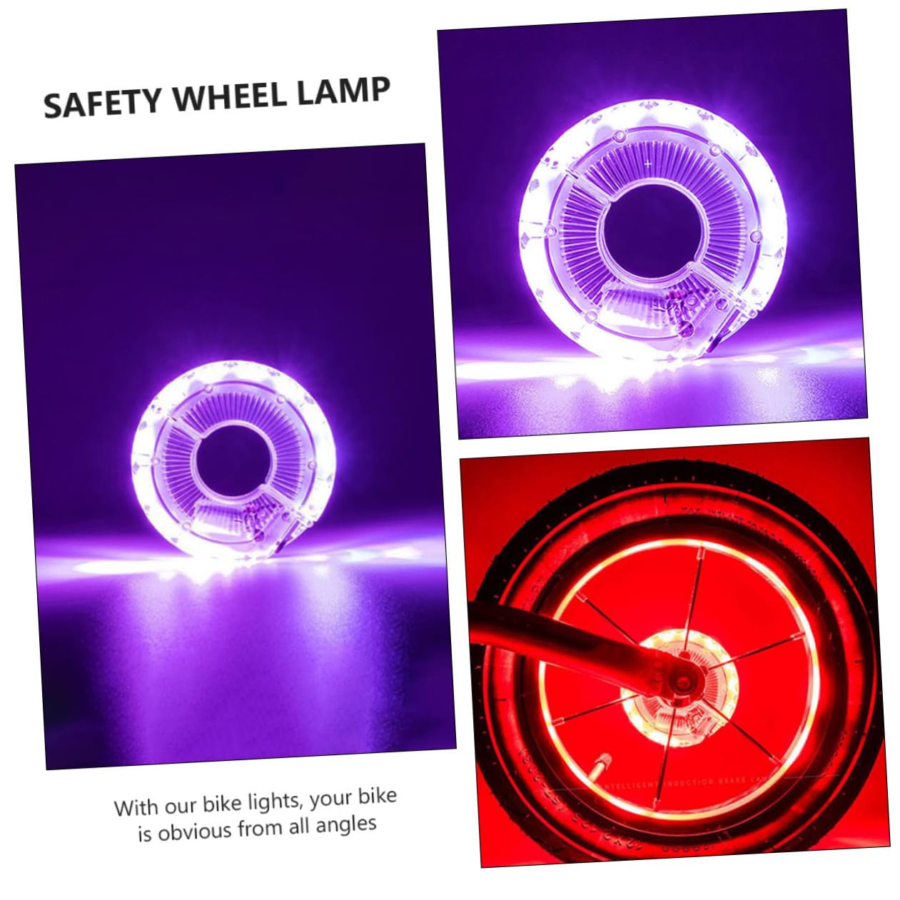 POPETPOP Lot De 3 Éclairages LED pour Roues De Vélo Installation Facile 18 Modes Déclairage Chargement