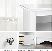 Vista 70 de Prepac Cómoda rústica estilo casa de campo, cómoda negra para dormitorio, cómoda con 5 cajones de 18.5 pulgadas de profundidad x 27.5 pulgadas