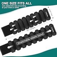 Vista 2 de ADLIFE 2lbs Adjustable Pilates Wrist Ankle Weights for Women, Silicone Wearable Arm Leg Weights Set of 2 (1lb Each) for Working out, Waterproof