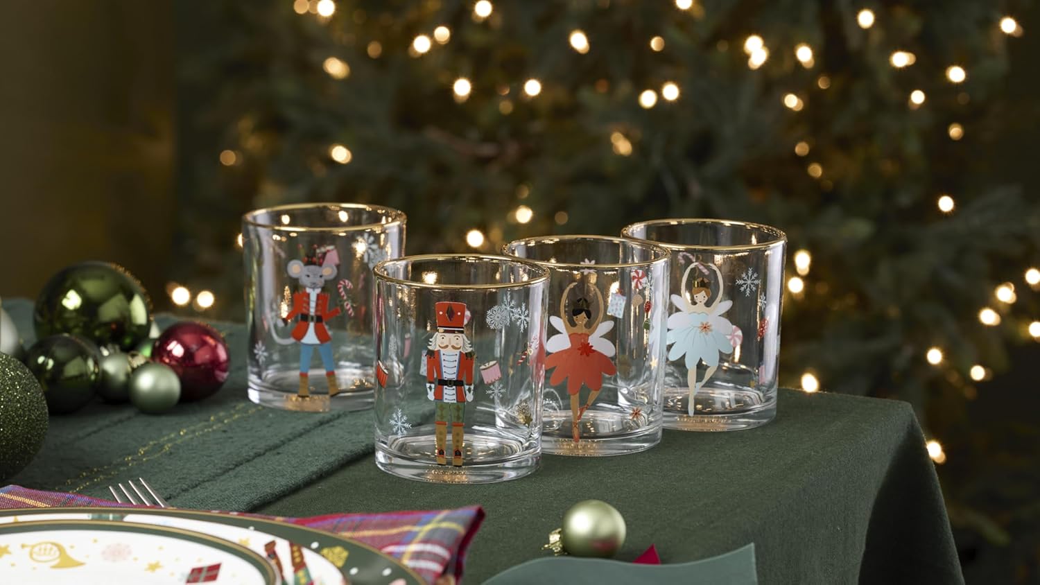 Lenox 898402 Nutcracker Ballet Double Old Fashioned Glasses, Set of 4, Christmas, Cocktail Glass, Holiday Whiskey - Image 7