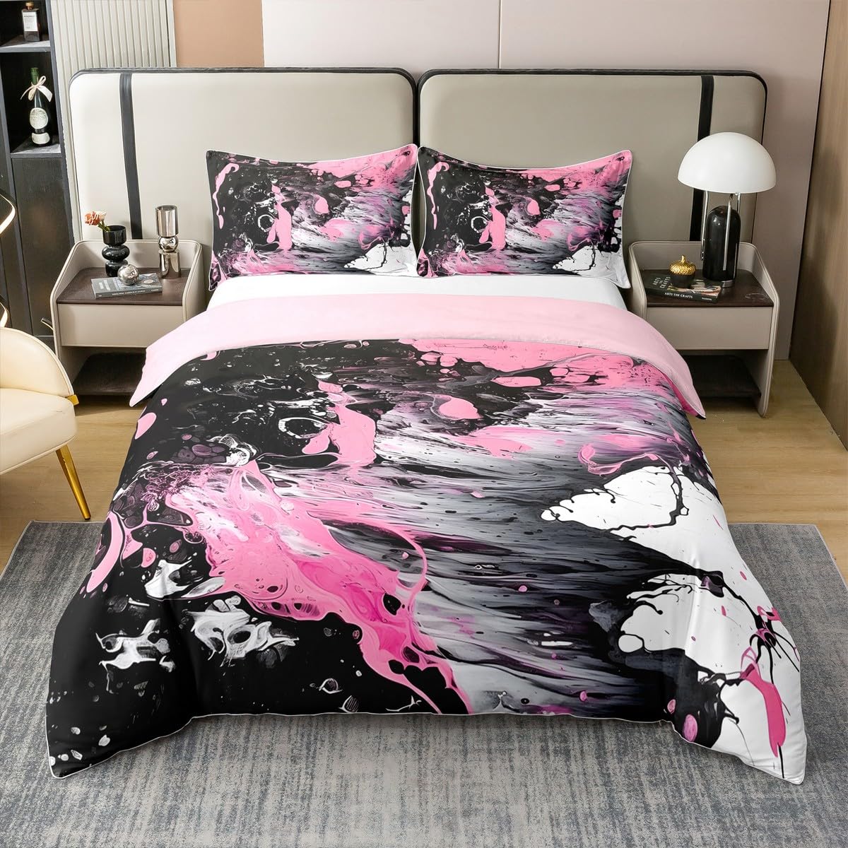 Housse de couette 140x200cm pour lit enfant en coton hypoallergénique et doux