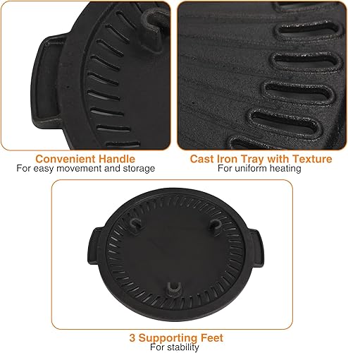 Miniatura 4 de Lineslife Estufa de cohete para acampar con sartén para cocinar, estufa de leña portátil de acero inoxidable con bolsa de transporte para