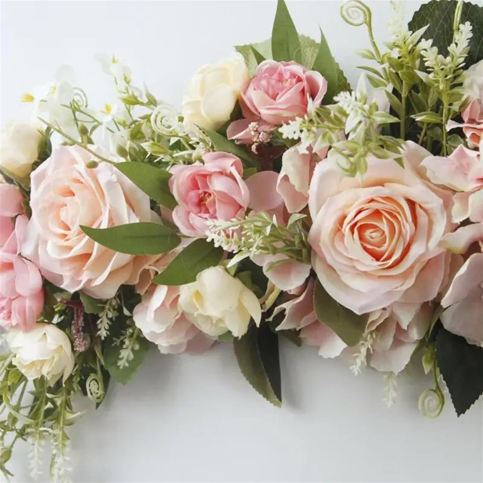 künstlicher Hochzeitsbogen Blumen Kit Hochzeitsbogen Blumen Hochzeitsblumen Rosenblumengirlande for Tischmitte Tür Wanddekoration(Red)