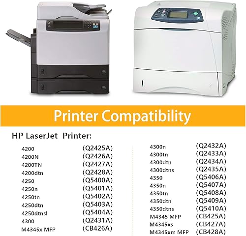 Cartucho de tóner Q1338A para HP Laserjet 4200TN 4200TN 4200dtn 4250dtn 4250dtnsl 4300 4300n 4300tn 4300dtn 4300dtn 4300dtns 4350 4350dt4 350DTT. ns