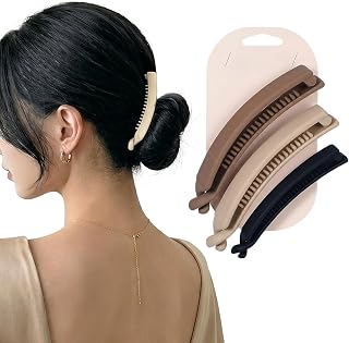Balirava Banana Clips for Hair 3 Pack, Small Matte Banana Hair Clips for Women, Small Size Hair Clutcher for Thin Medium H... Price In India