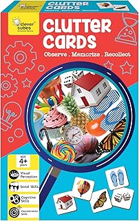 Clever Cubes Clutter Cards | Memory Game for Kids | Preschool Activity | Play & Learn | Educational Toy | Creative PUZZLE... Price In India