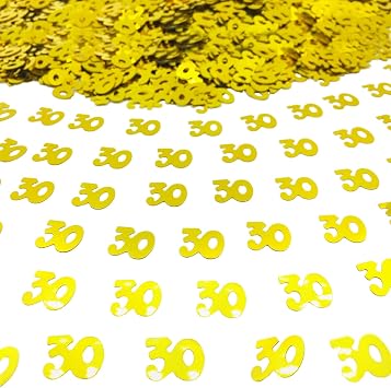 30 Confetti Birthday Anniversary Party Decoration SuppliesGolden