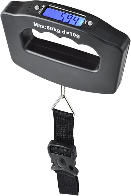 TRIXES Portable Digital Luggage Scales Travel Accessory 50kg Suitcase Weight Measure