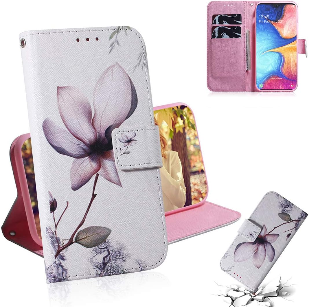 Lyzwn Samsung Galaxy M30S Phone Case, Painted PU Folio Leather Flip Slim Wallet Book protector Cover with Card Holder Magnetic Closure and Stand Feature Case for Samsung Galaxy M30S