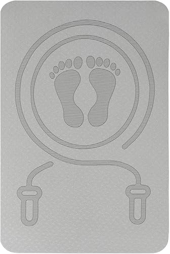 Miniatura 6 de kowaku Alfombrilla de ejercicio de fitness para saltar con cuerda, protege suelos y equipos, alfombrilla de saltar para entrenamiento en interiores
