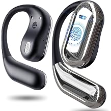 Open Ear Bluetooth 6.1 Earbuds with hooks, Bone Conduction for Sport