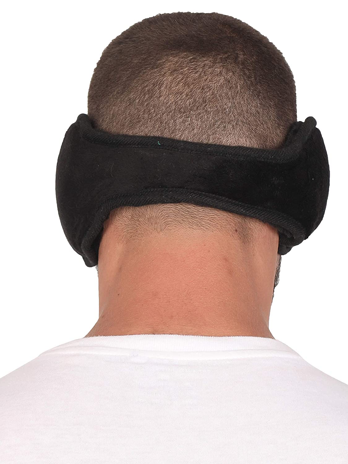 RR DESIGN Black Head-wear Faux Fur Ear Muffs/Ear Warmers - Behind The Head Style Winter Earmuffs for Men & Women, Pack of 2 4