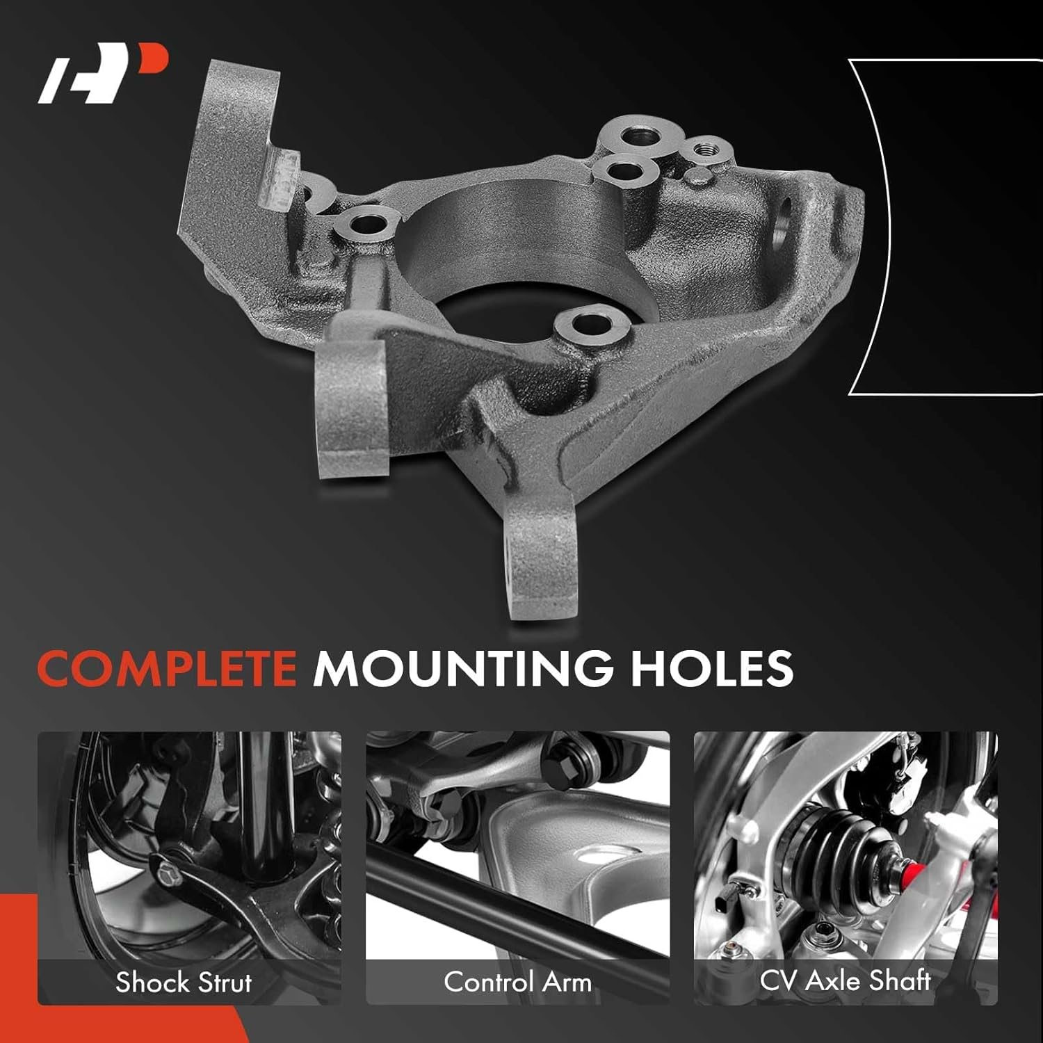 A-Premium Front Suspension Steering Knuckle Compatible with Jeep Wrangler 2007-2017, Wrangler JK 2018, Right Passenger Side