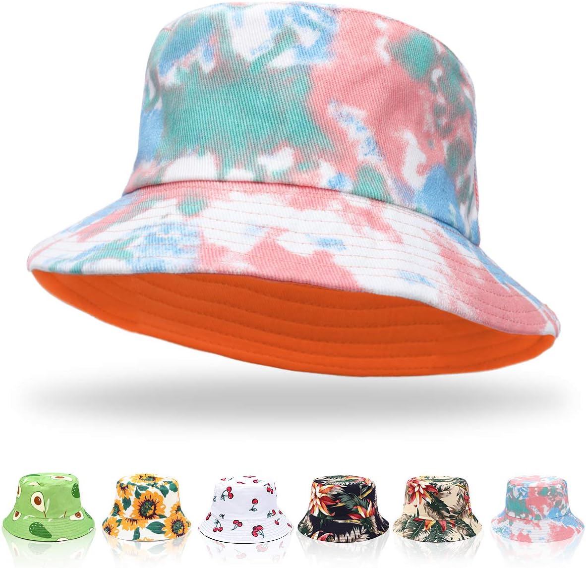 Nikole Womens Bucket Hat Summer Fisherman Hat Print Bucket Hats