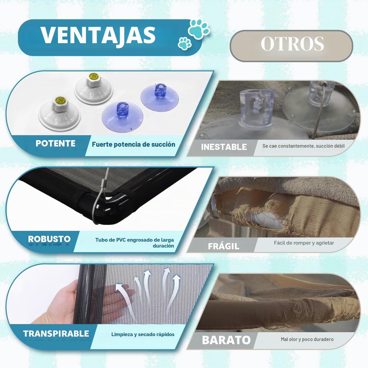 Dracarys Hamaca Gato Ventana | para Gatos Grandes de hasta 20 kg | Hamaca Reforzada con Fuerte Ventosa | para Tomar el Sol, Cama para Mascotas | para Grandes Ventanas