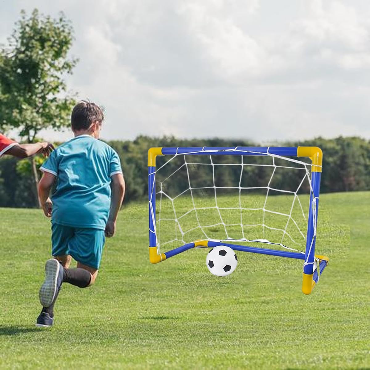 サッカーゴール2組　屋内屋外どちらでも使えるポータブル小型サッカーゴール Amazon | サッカーゴール ポータブル サッカーゴール 折畳み