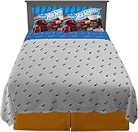 Vista 7 de Franco Ropa de cama para niños Juego de sábanas súper suaves, 3 piezas, tamaño individual, Hot Wheels