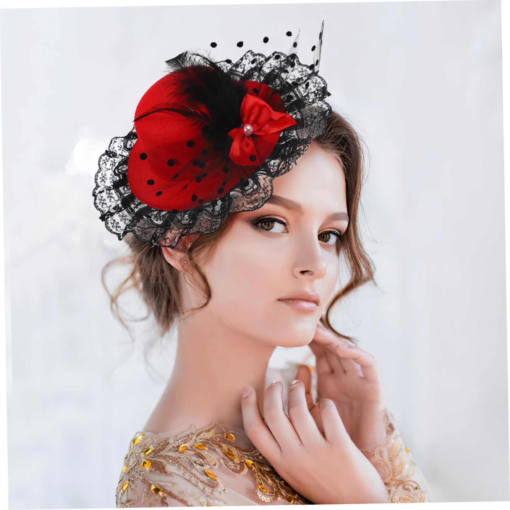 9 Piezas Sombrero De Copa Sombreros Para Eventos De s Elegantes Tocado De De Fiesta De Té Fascinador Tocados Para Mujeres Tocado De