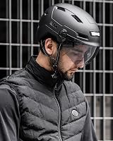 Cască de bicicletă cu LED ILM pentru adulți, unisex, cu iluminare față și spate reîncărcabilă prin USB, pentru trotinetă E3 10L și bicicletă 9