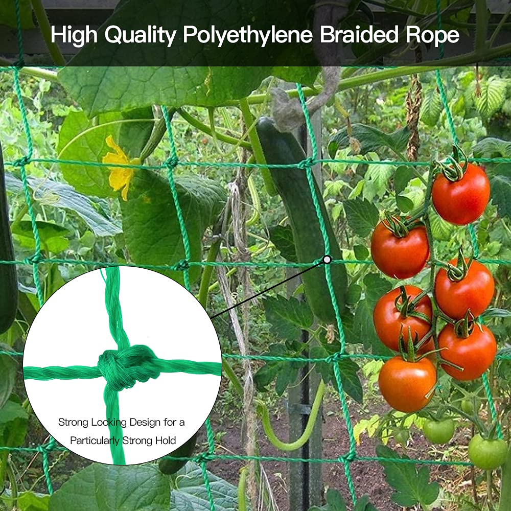 Filet Jardin Plantes Filet De Jardin GARDENIX 2x10m - 100 Clips - Pour Tomates, Concombres - Vert Maillage 15x17cm - 7